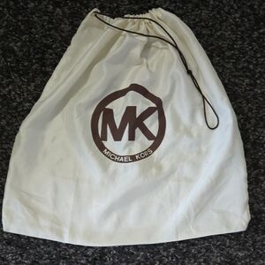 Michael Kors White and Brown Drawstring Dust Bag